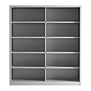 Armadio a giorno - 8 ripiani spostabili con bordi arrotondati