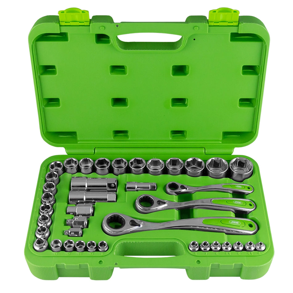 Tool case with 39 pieces of low profile hex sockets