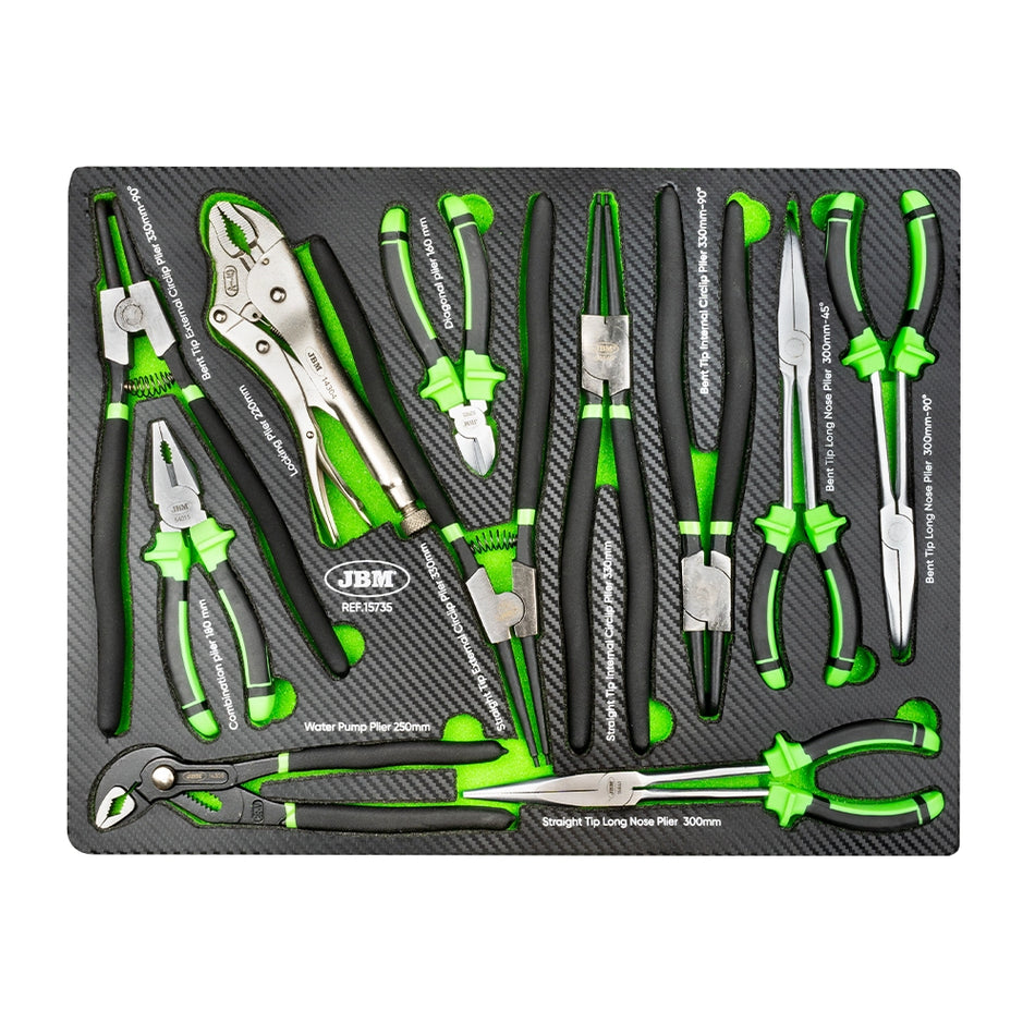 Pliers set in ethylene vinyl acetate case