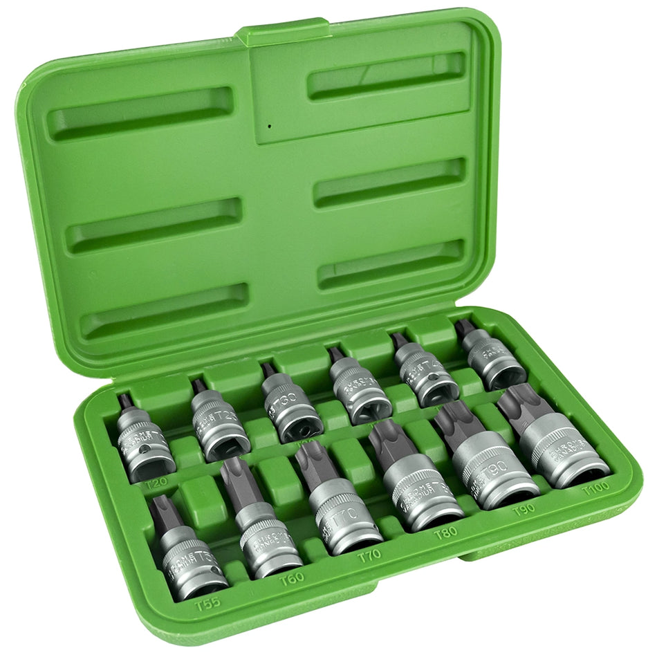 Set of 12 bits 1/2" torx bit