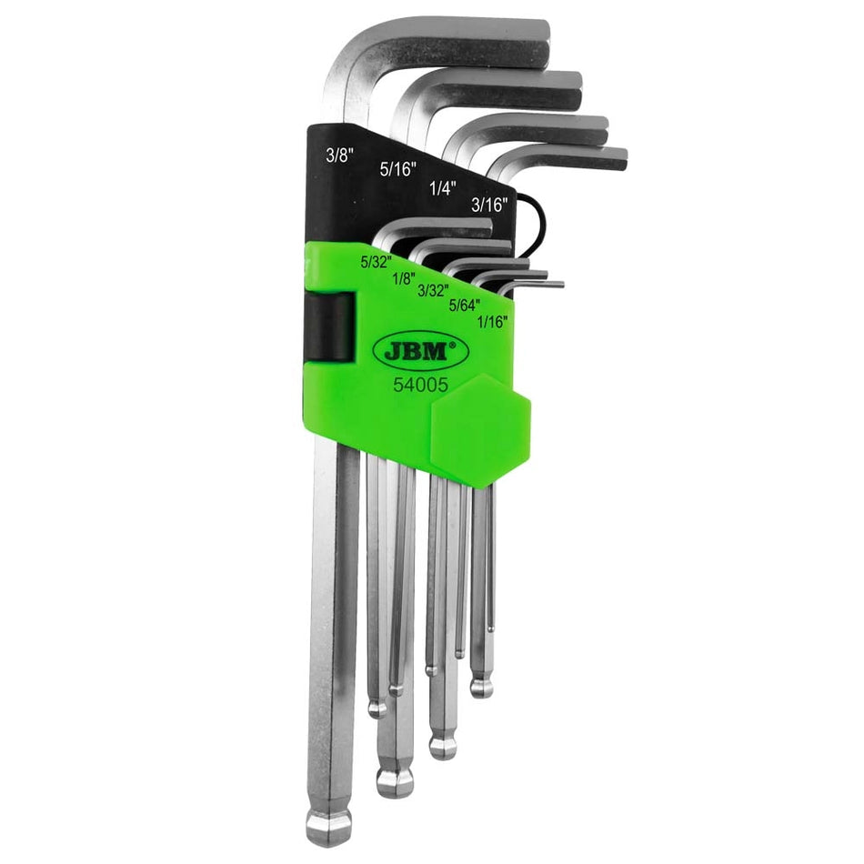 Set of 9 inch combination wrenches