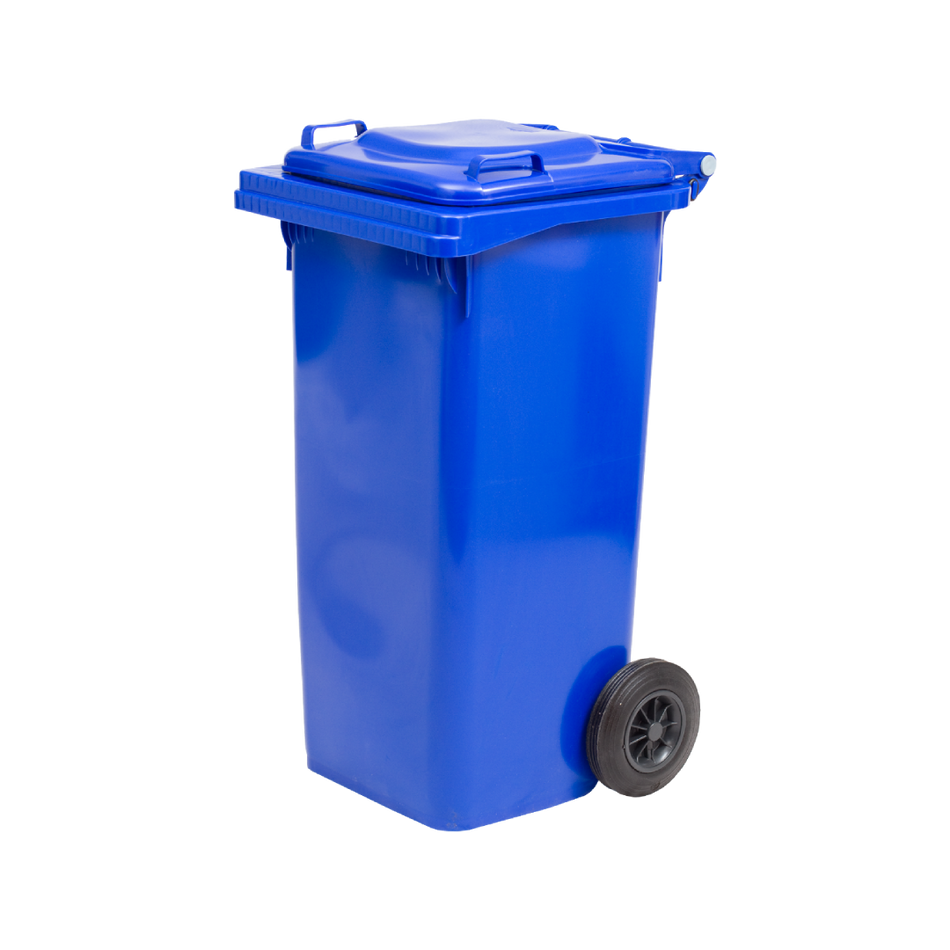 Square bin for separate waste collection with wheels, 120 liter capacity 