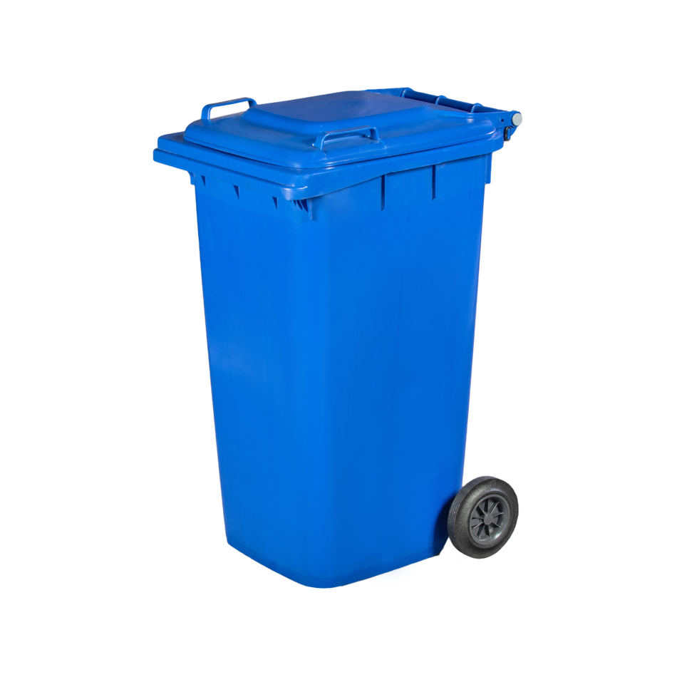 Square bin for separate waste collection with wheels, capacity 240 litres 