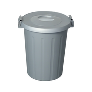 Bidone con coperchio e manici da 25 litri grigio