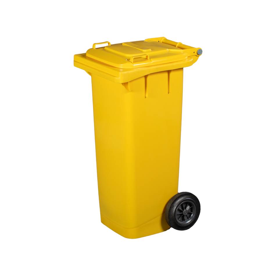 Square bin for separate waste collection with wheels, 80 liter capacity 