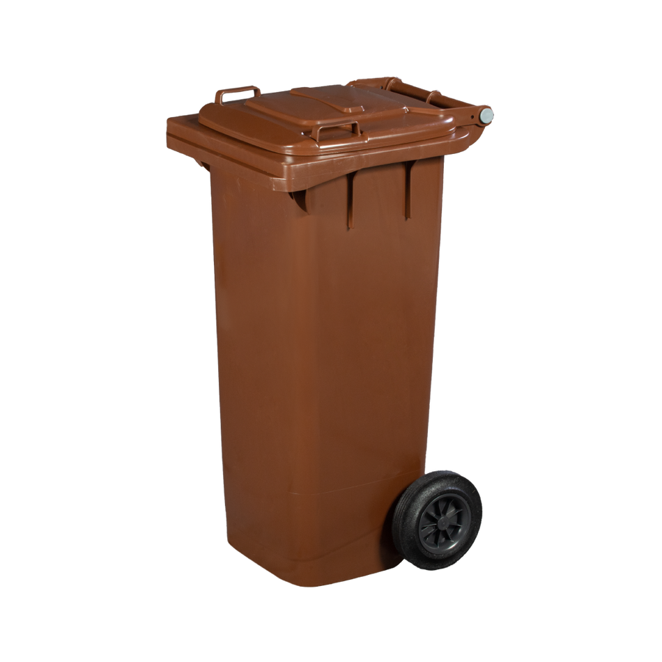 Square bin for separate waste collection with wheels, 80 liter capacity 