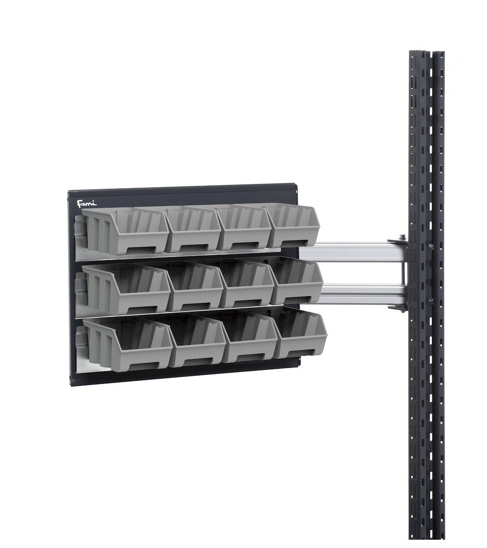 Ausfahrbarer Arm mit Kommissionierbox - Maße mm L=760 T=470 A=356