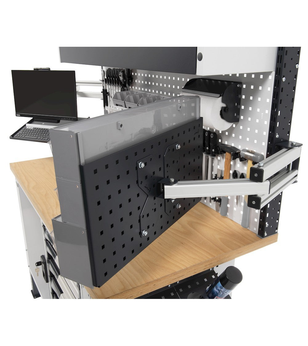 Extendable arm for upright