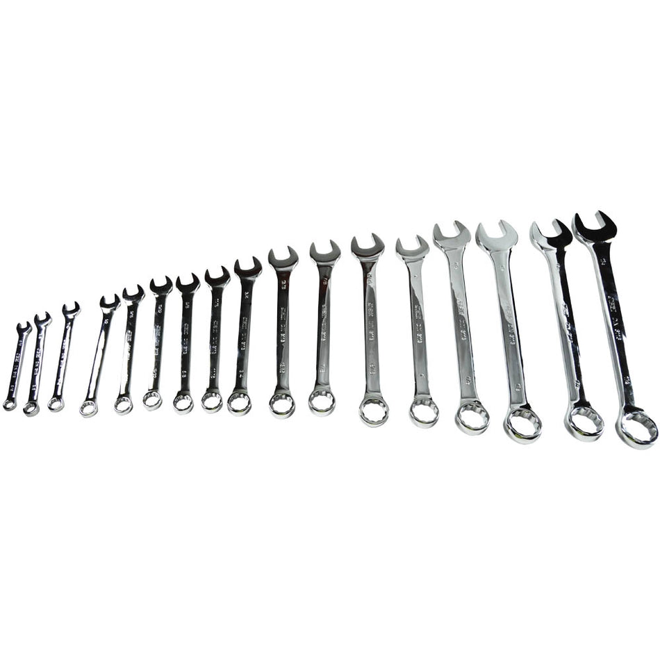 Kit of 17 inch combination wrenches