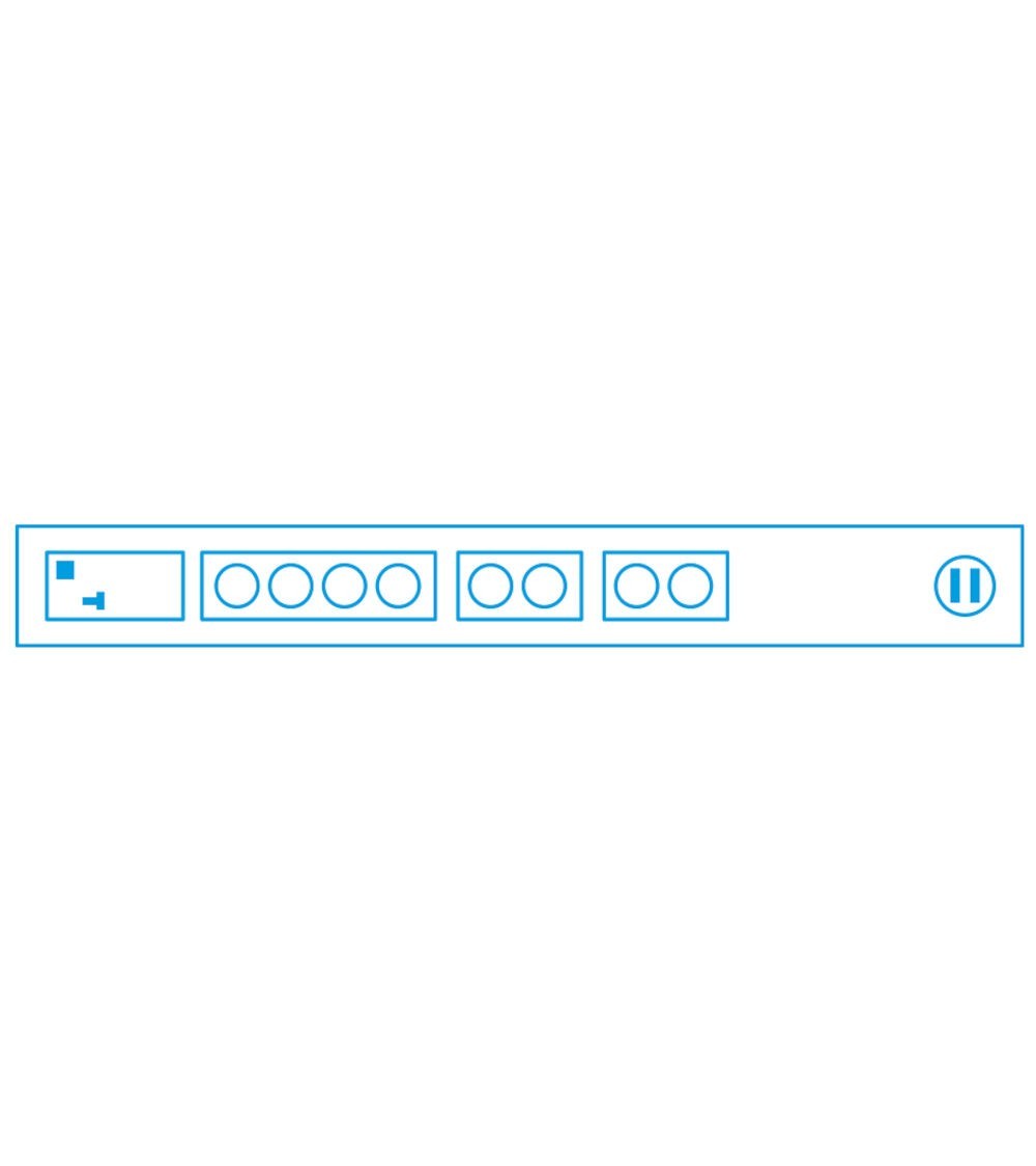 Canaletta elettrica per multiprese per armadi perfom - dim. mm  L=1008 P=64 A=140