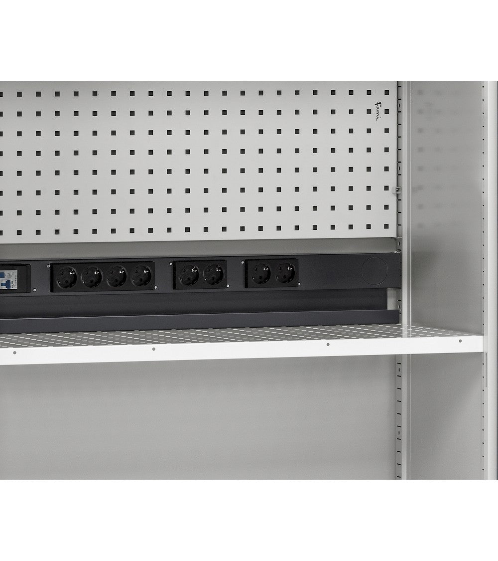 Elektrokanal für Mehrfachsteckdosen für Leistungsschränke - Maße mm L=1008 T=64 A=140