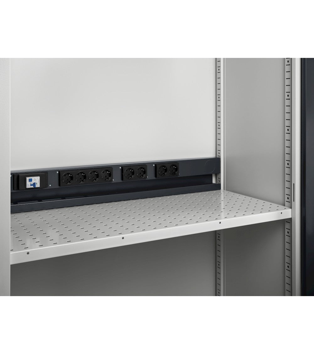 Canaletta elettrica per multiprese per armadi perfom - dim. mm  L=1008 P=64 A=140