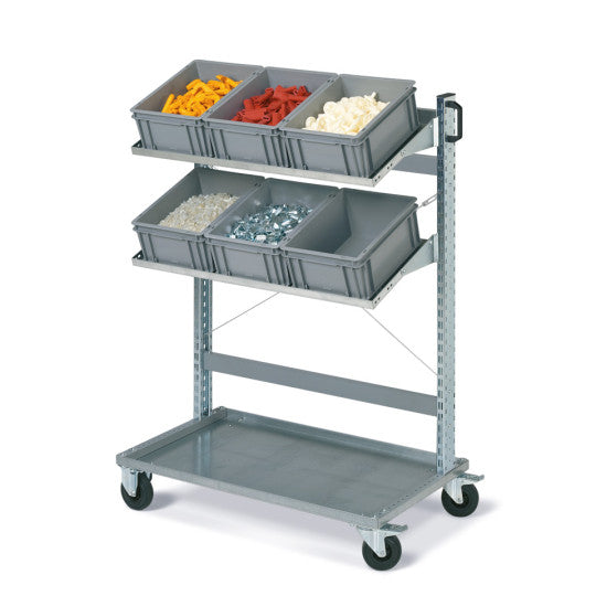 FOX trolley with ATHENA containers dim. 300x200x170 grey