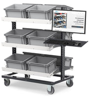 Wagen mit Rädern und ausziehbarem Arm - Maße mm L=1916 T=739 A=1357