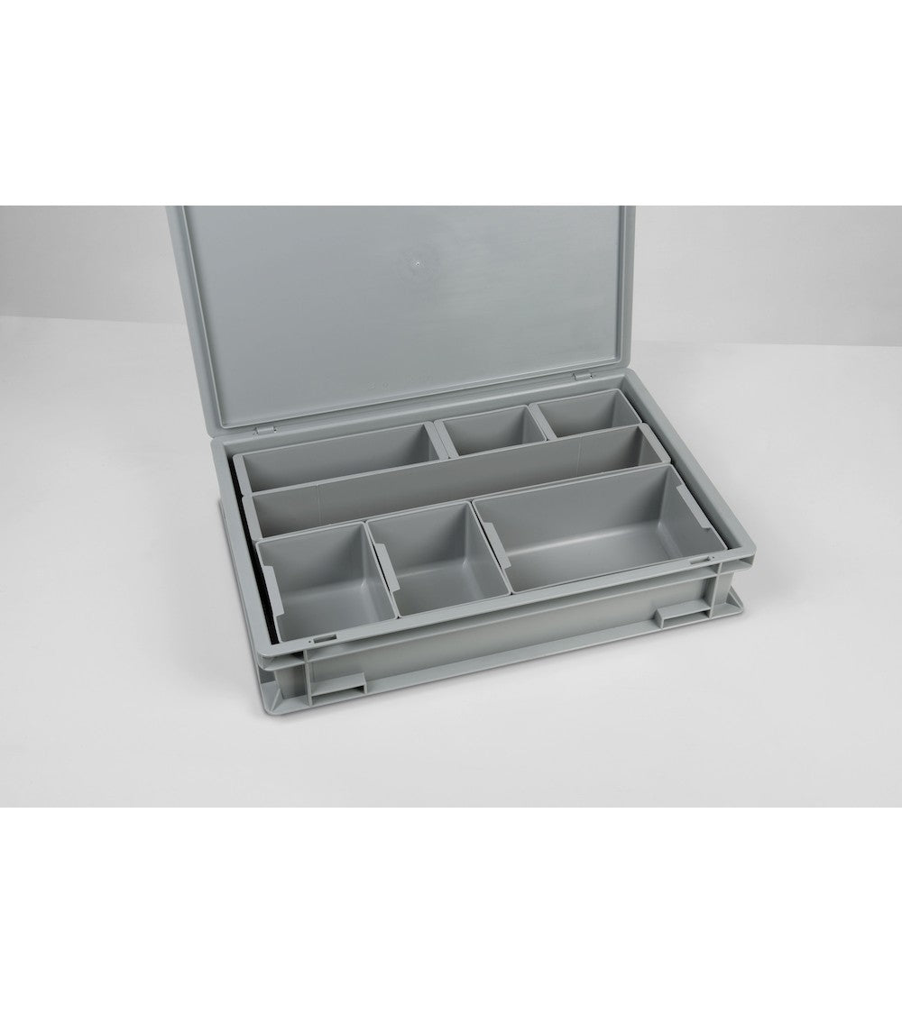 Polystyrol-Unterteilungsbox für Eurobox - Maße mm L=550 T=174 A=110