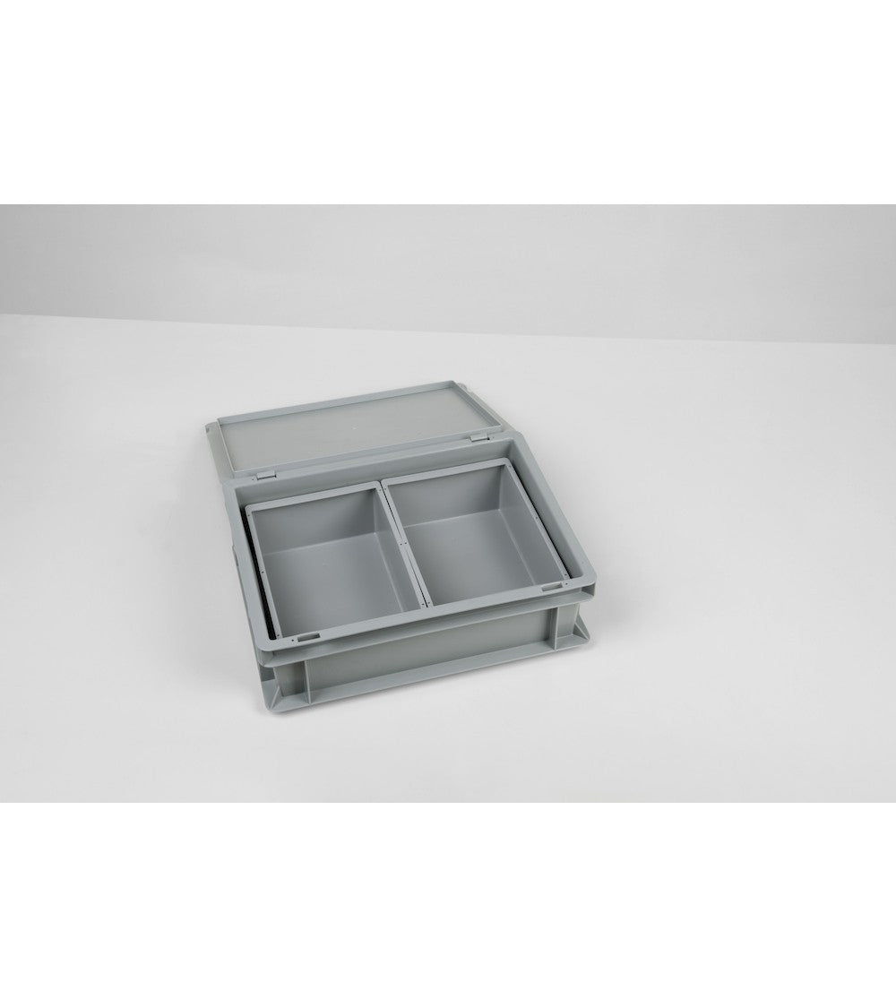 Polystyrol-Unterteilungsbox für Eurobox - Maße mm L=550 T=87 A=110