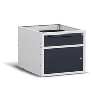 Cassettiera con 1 cassetto e 1 anta, 63 cm Grigio