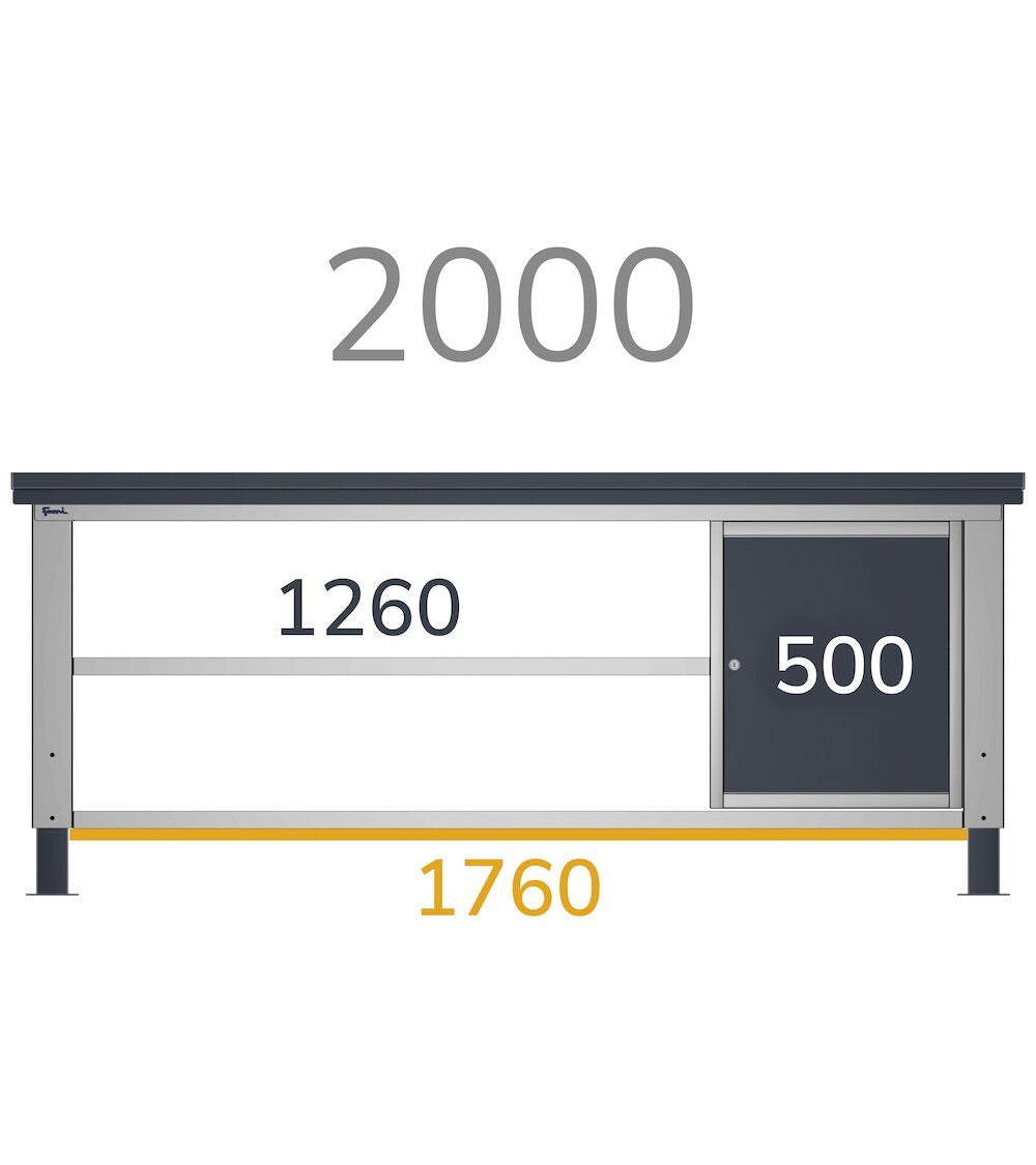 Cassettiera con 1 cassetto per banchi e carrelli