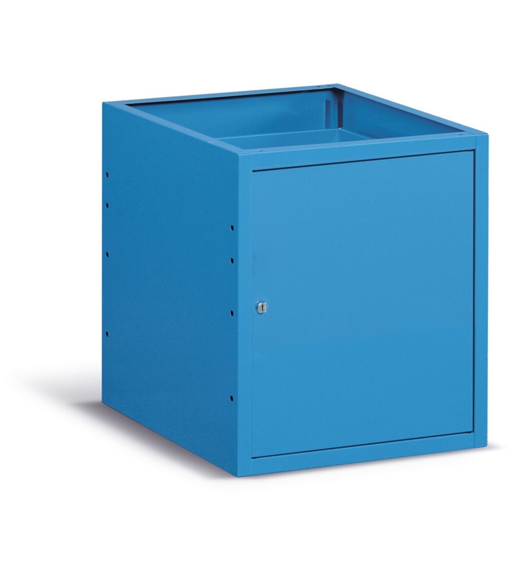 Cassettiera con anta e piano regolabile, 50 cm Azzurro