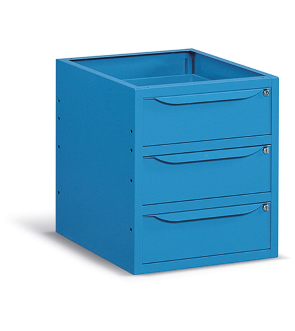 Cassettiera banco da lavoro, 3 cassetti, 50cm