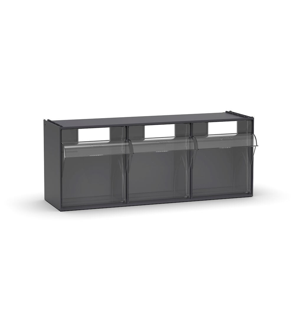 Visual Box small parts drawer unit, 3 drawers, L600 x D210 x H242 mm