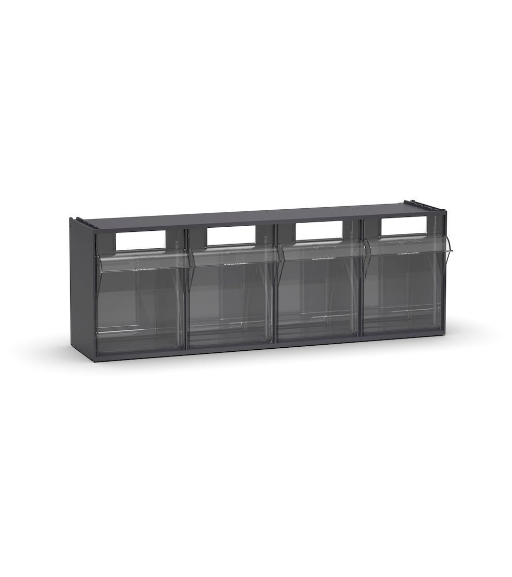 Visual Box small parts drawer unit, 4 drawers, L600 x D178 x H206 mm