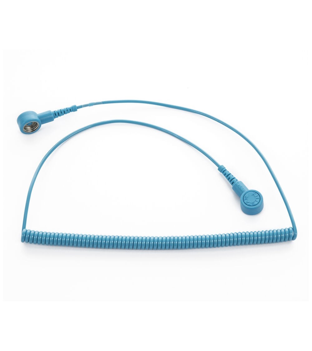 Cavetto a spirale con bottone femmina- dim. mm L=2500