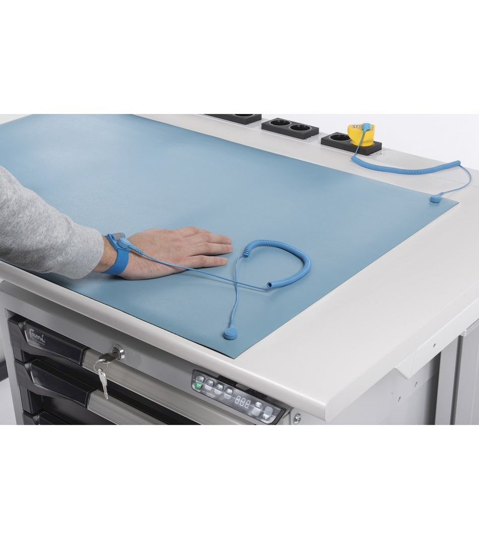 Cavetto a spirale con bottone femmina- dim. mm L=2500