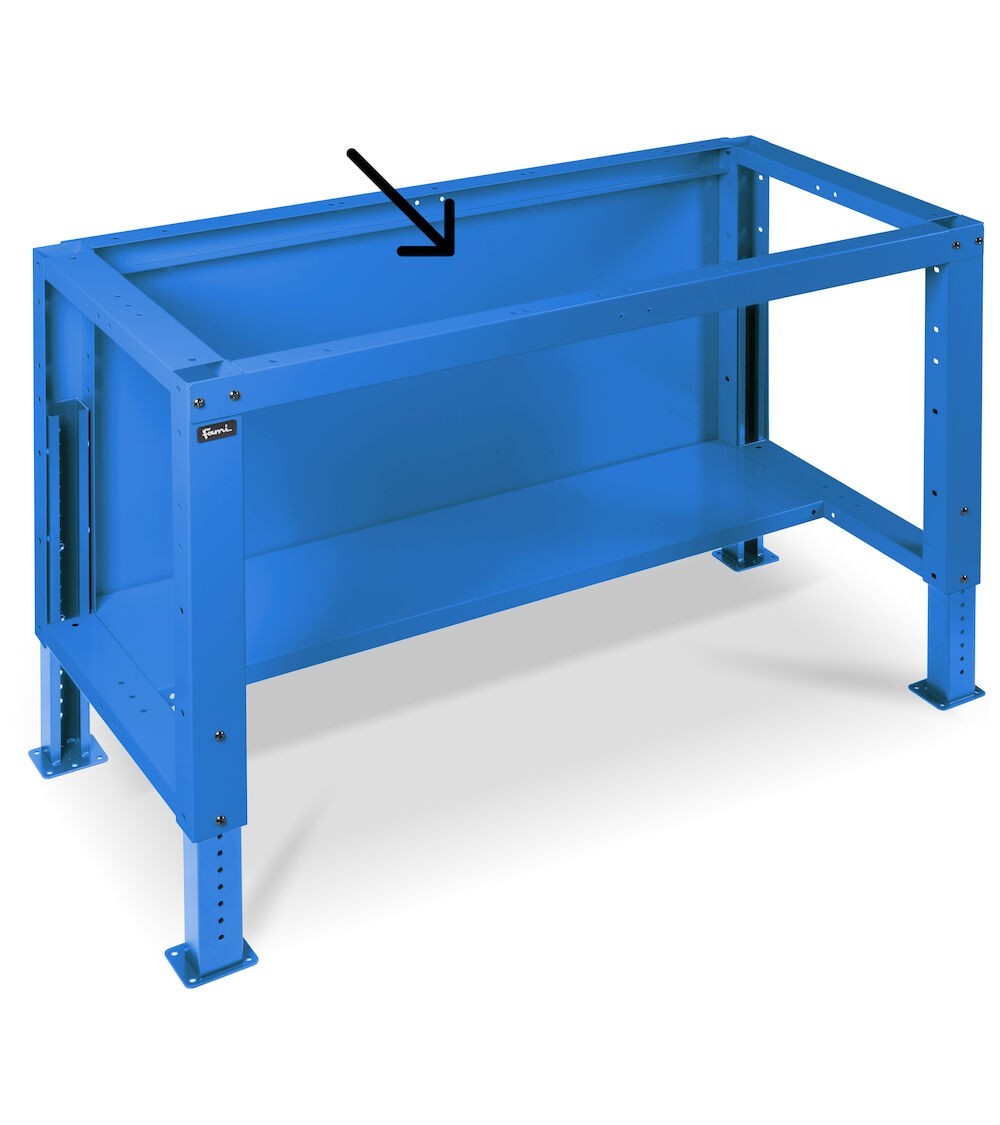 Chiusura posteriore per banchi Work, 1825x48x665 mm