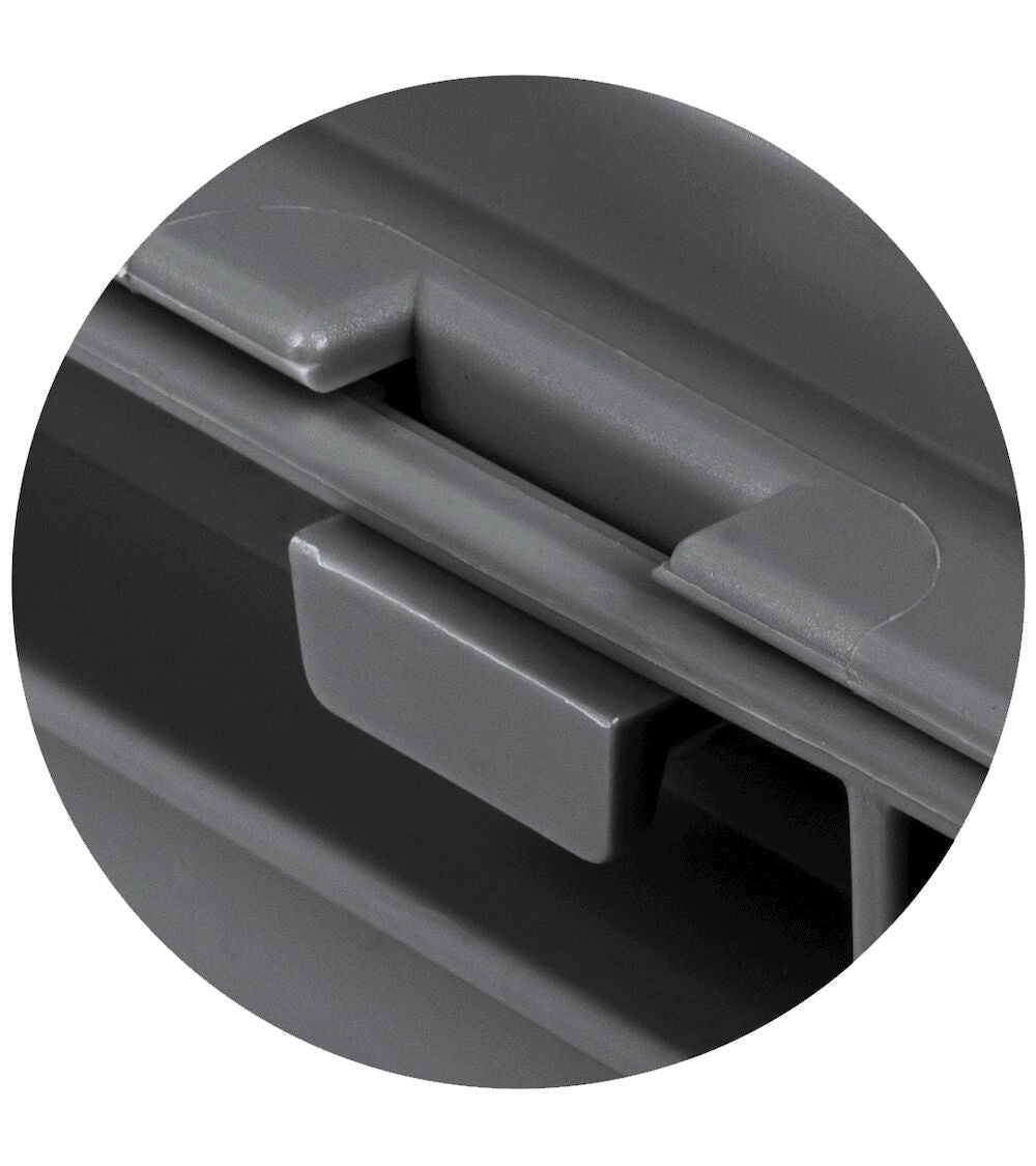 Leitfähiger PP-Klappdeckel für Eurobox - Maße mm L=600 T=400 A=22