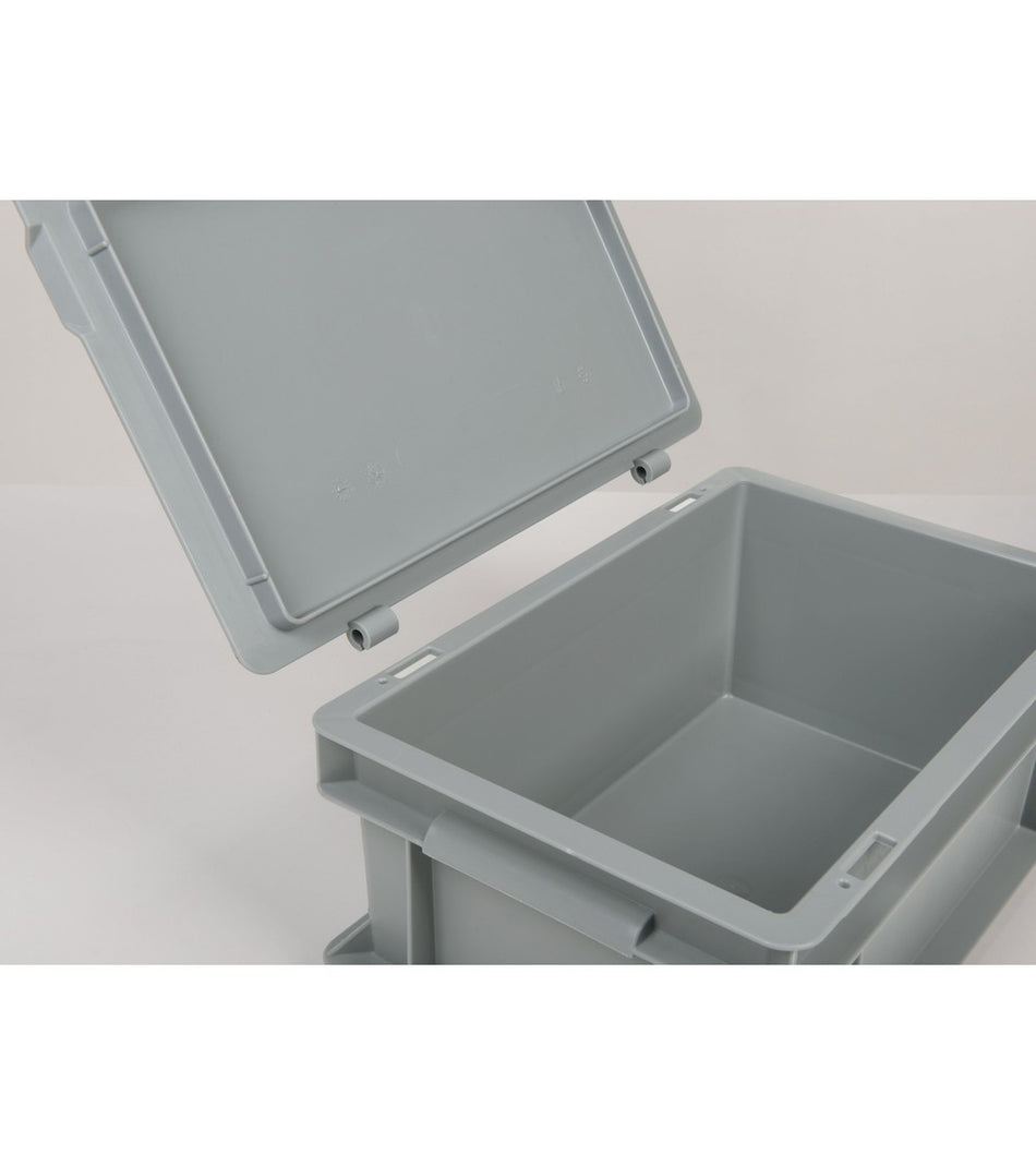 Coperchio in PP a cerniera per cassetta euro box - dim. mm L=300 P=200 A=22