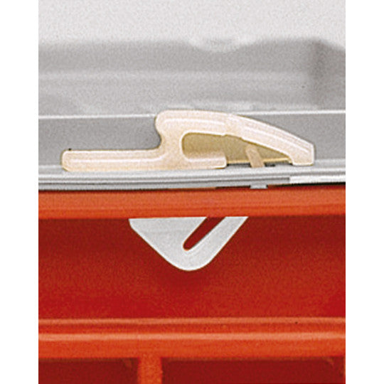 Pair of locking hooks for hinged lids