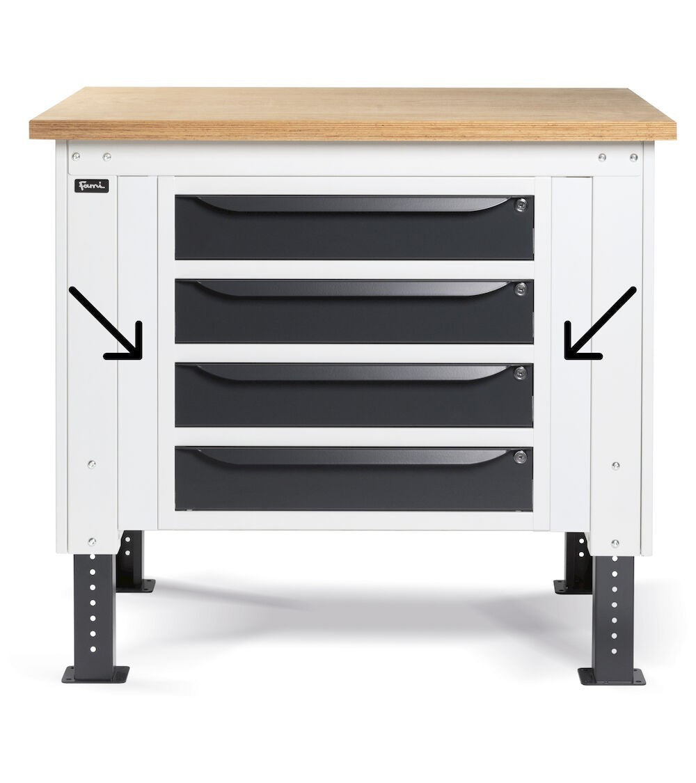 Coppia tamponi laterali per banchi serie Work