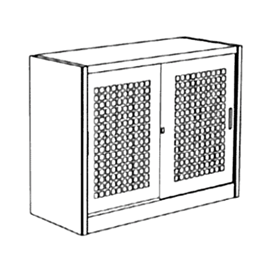 Sopralzo con porte a reti metalliche per armadio - 1/2 ripiani mobili - bordi arrotondati