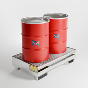 Collection tank for 2 x 200 LT stainless steel drums