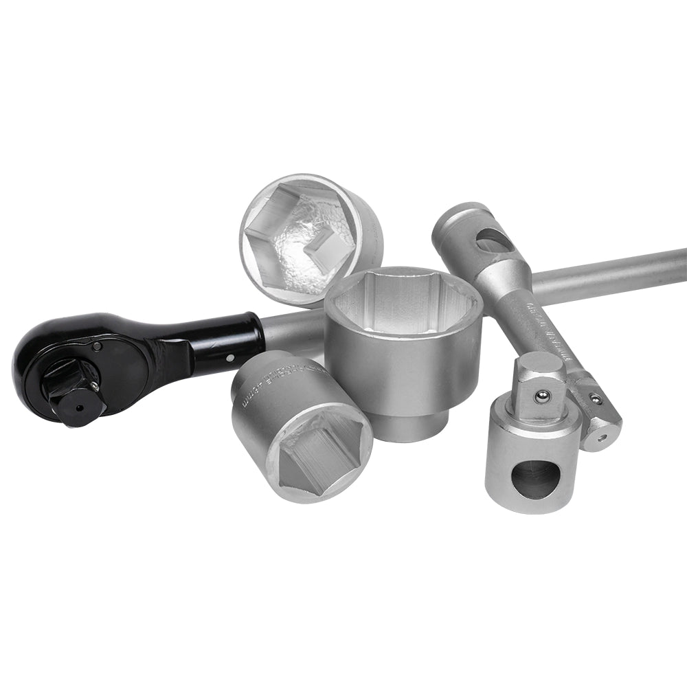 Valigetta metallica portautensili 1" con 22 pezzi bussole esagonali