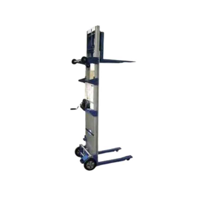 Elevatore manuale con forche regolabili