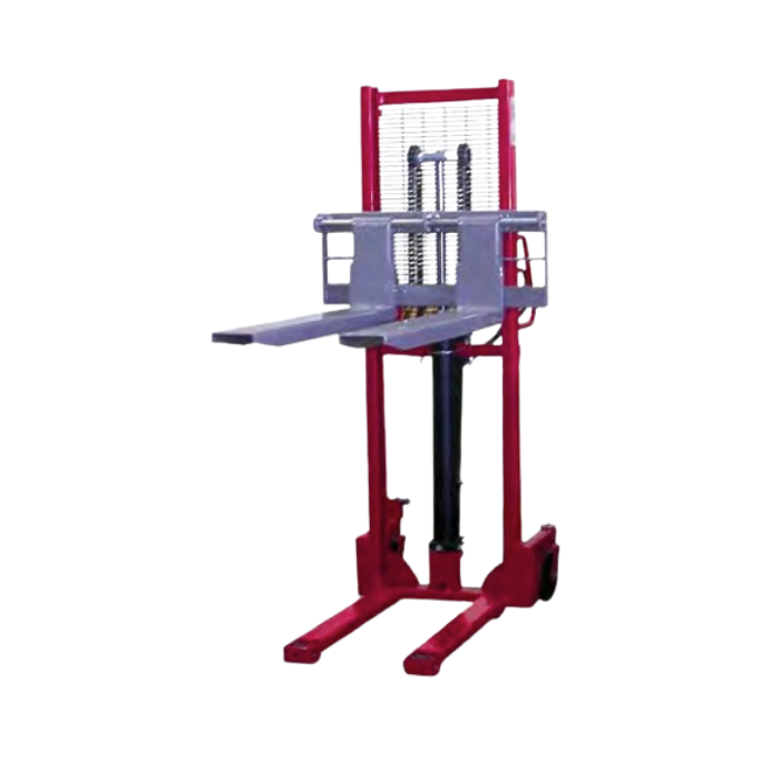 Elevatore manuale con forche regolabili