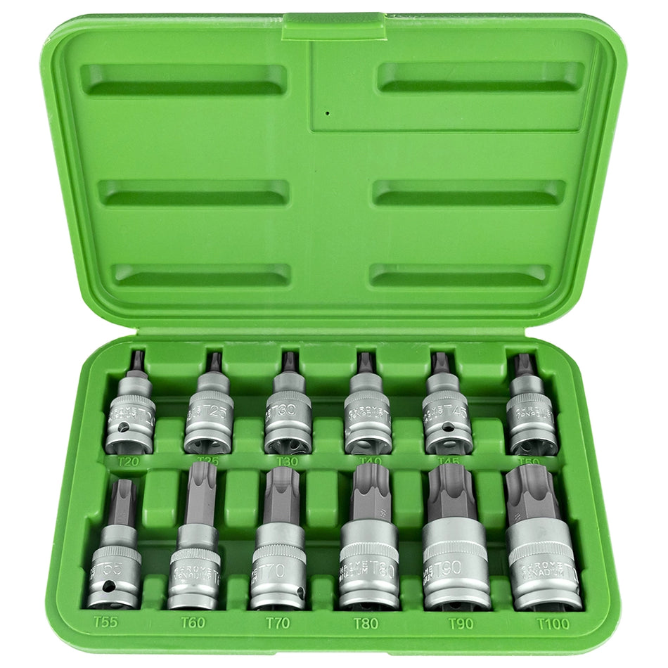 Set of 12 bits 1/2" torx bit