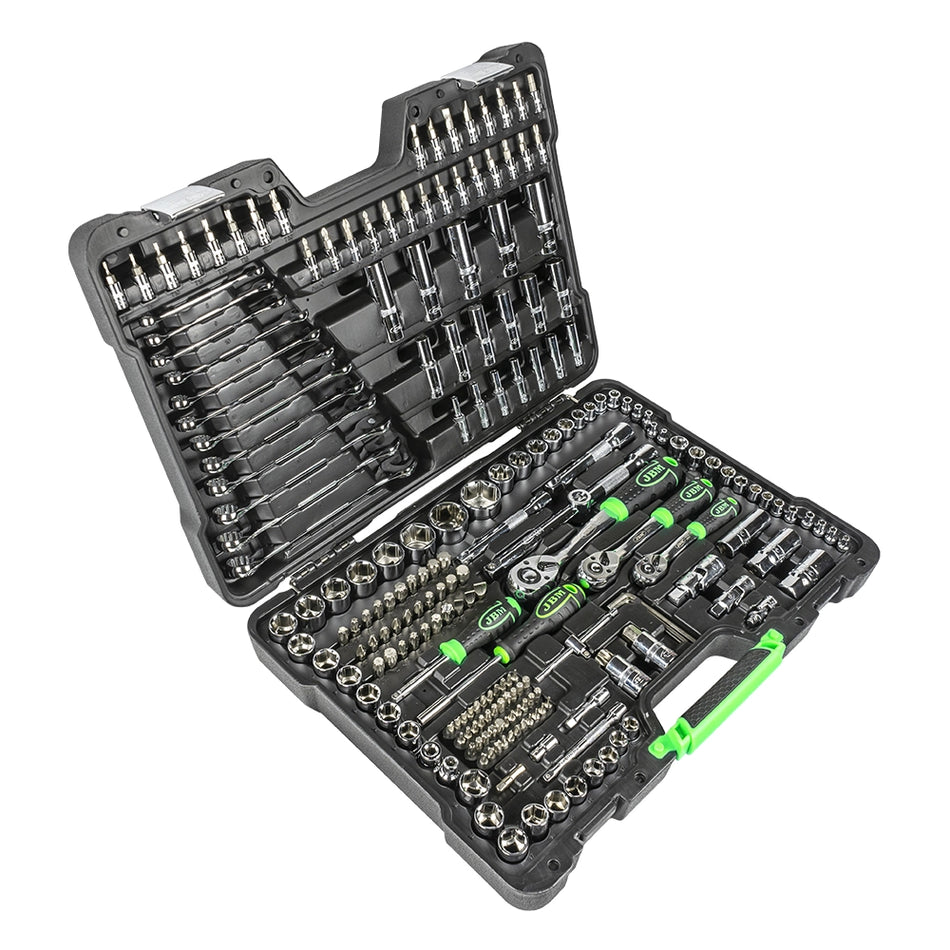 Tool case 216 pieces hex sockets - chrome finish