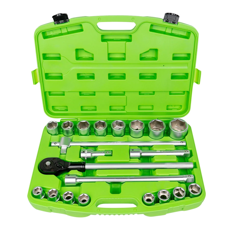 Plastic tool case 3/4" with 21 pieces of hexagonal sockets