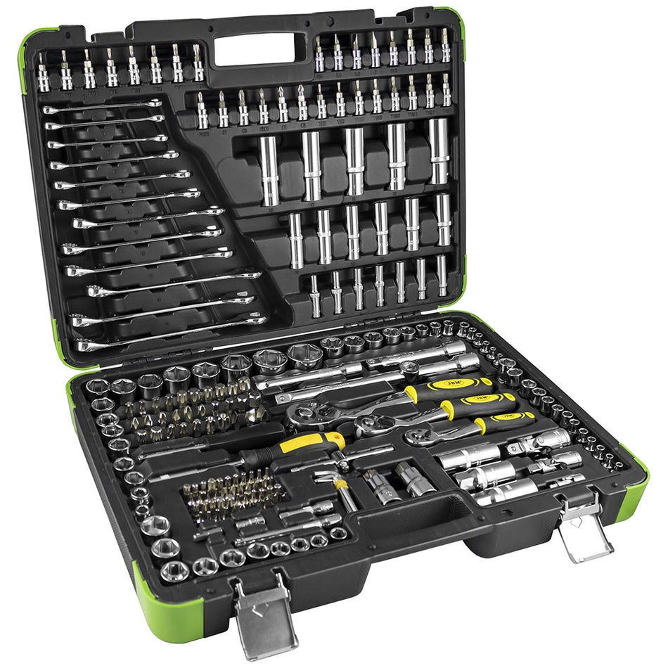 Tool case 216 pieces hex sockets - chrome finish