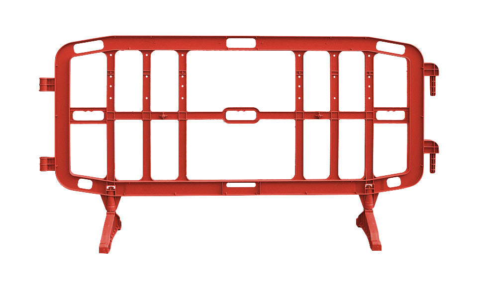 Transenna stradale in plastica con 2 piedi girevoli - rossa