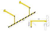 Limitatore di altezza basculante 2400 x 1000 x 400/700h mm