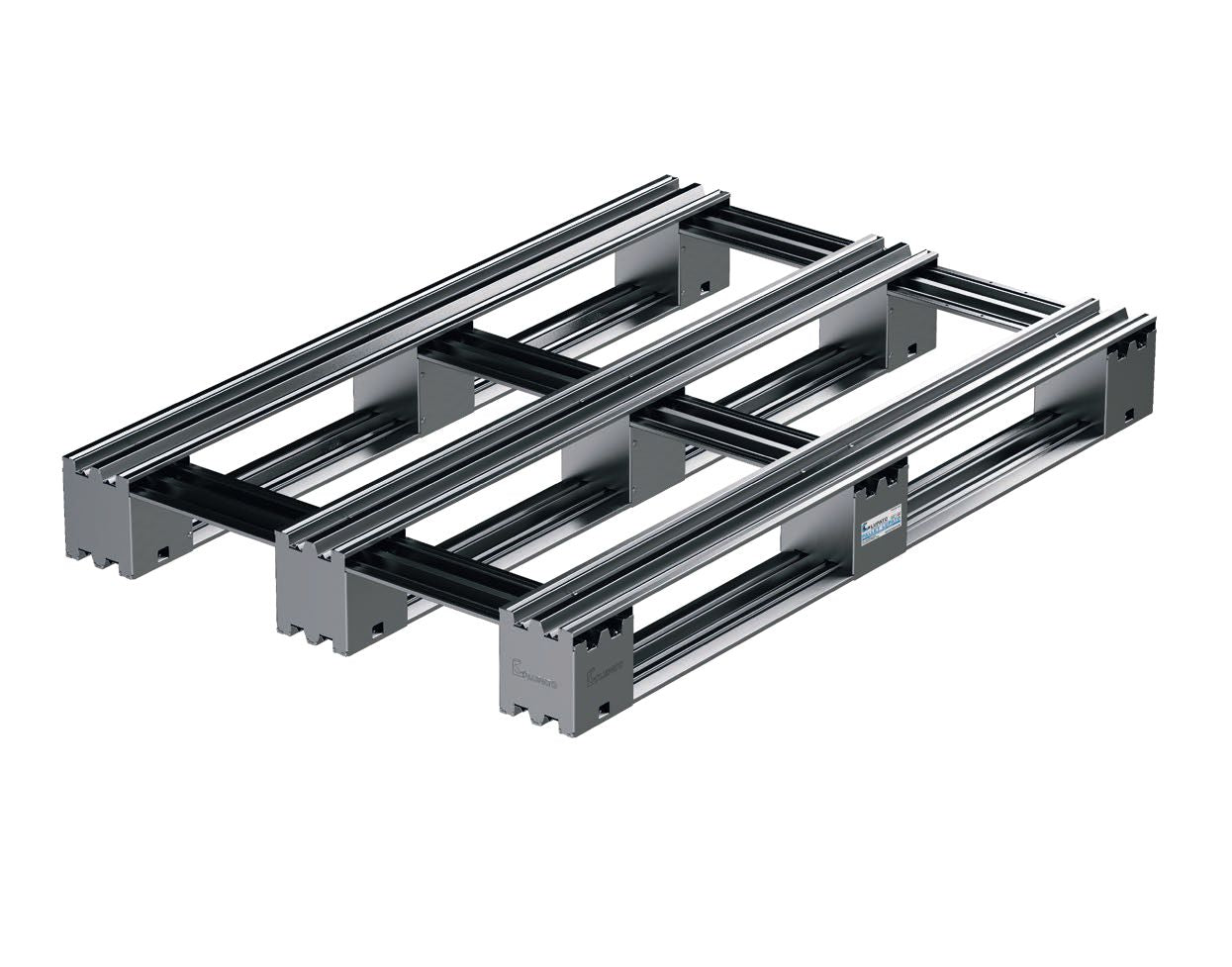 Pallet in Acciaio Zincato a 4 vie - dim. 800×1200 mm - 3 assi