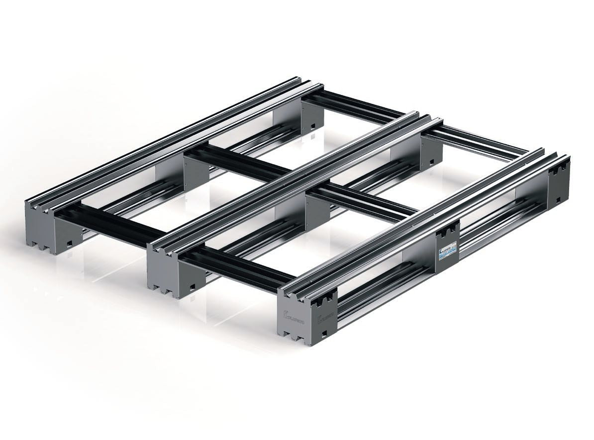 4-Way Galvanized Steel Pallet - Size 1000x1200 mm 