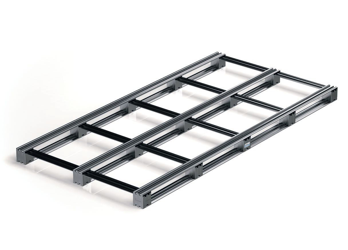 Pallet in Acciaio Zincato a 4 vie - dim. 1500×3000 mm - 3 assi