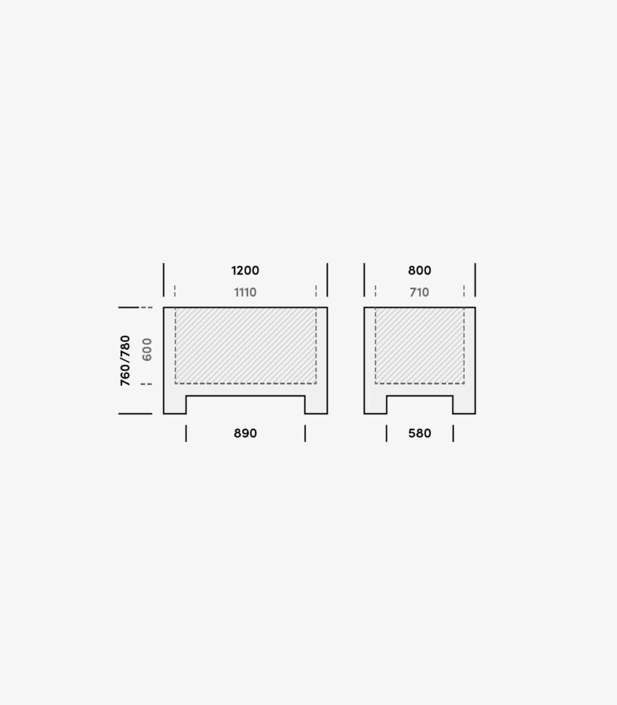Contenitore Industrialbox modello 1089C - Dim. 1200x800x760 mm