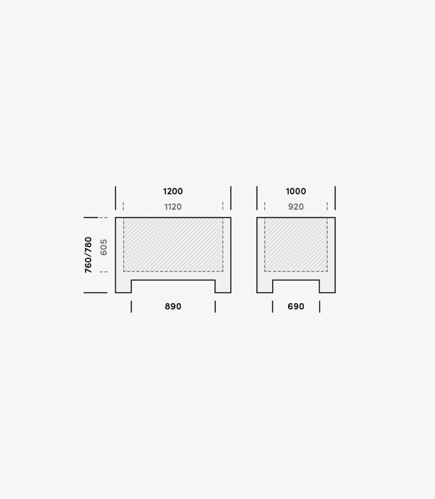 Contenitore Industrialbox modello 1176C - Dim. 1200x1000x760 mm