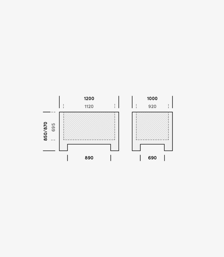 Contenitore Industrialbox modello 1185C - Dim. 1200x1000x850 mm